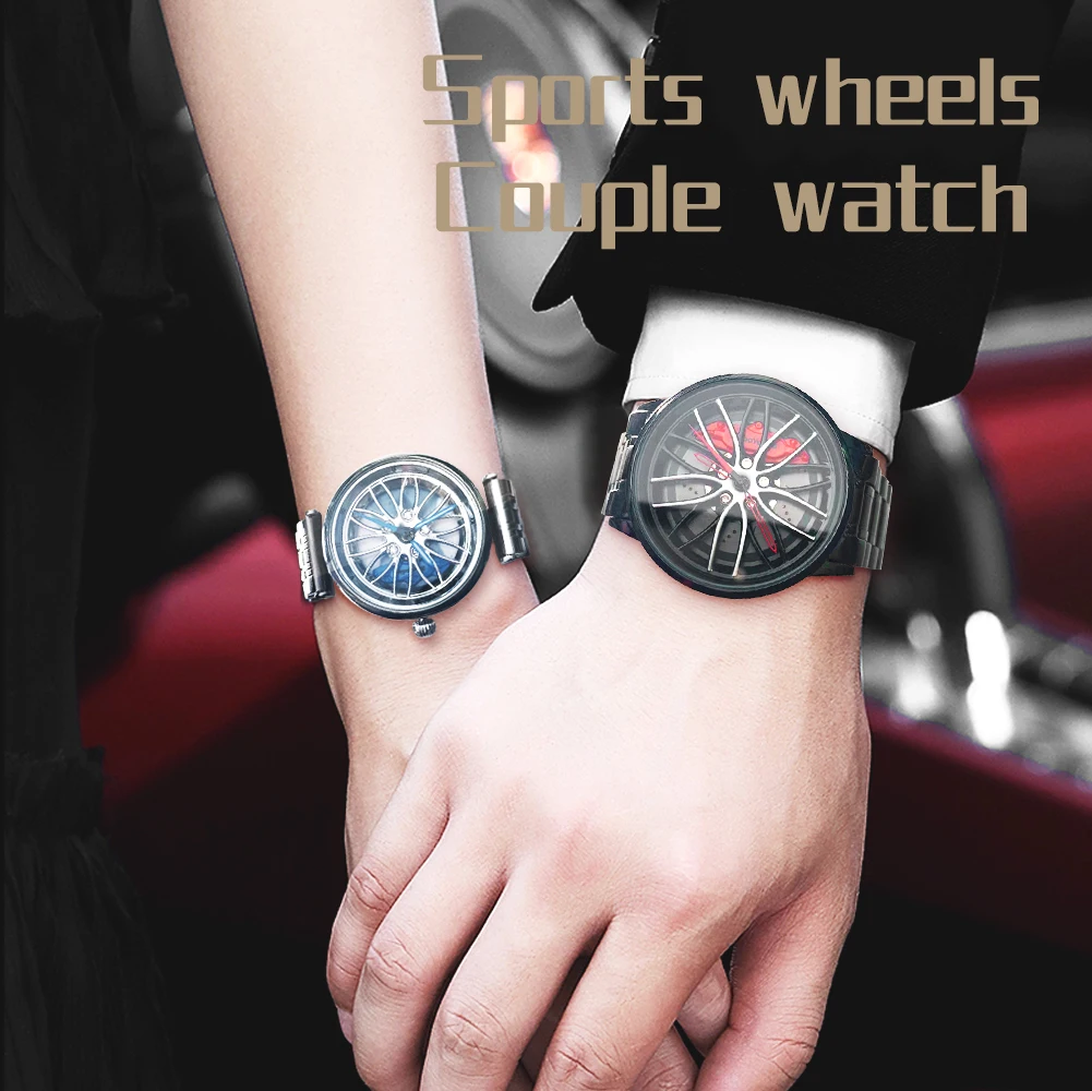 2022Men Wrist Watch Men's Watches Rim Hub Watch Wheel  Wristwatch Clock Sport Car Custom Design Creative Relogio Masculino