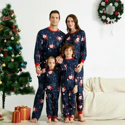 Festive Christmas Pyjamas Holiday-Themed Comfortable Festive Patterns Pjs Sets Cute Xmas Nightwear For Holiday Photoshoot New