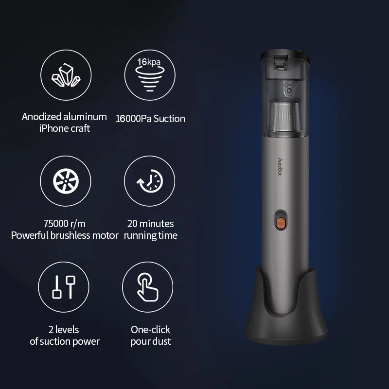 Hot 2-in 1 Home Car Handheld Vacuum Cleaner 16000Pa Cordless USB Rechargeable High Power Portable Hand Floor Vacuum Cleaner