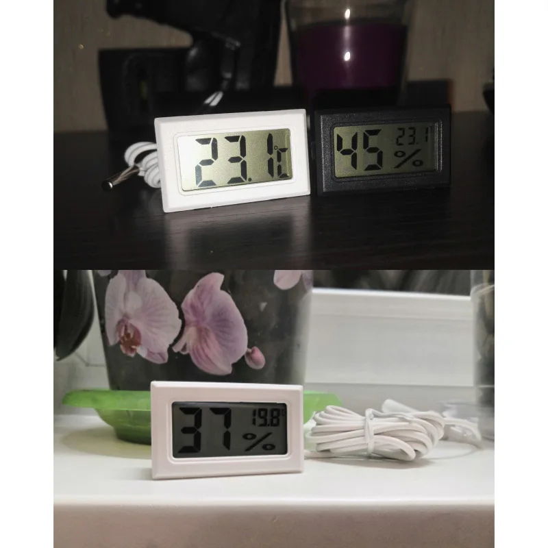 Mini Digital Humidity Meter Thermometer Hygrometer Sensor Gauge LCD Temperature Refrigerator Aquarium Monitoring Display Indoor