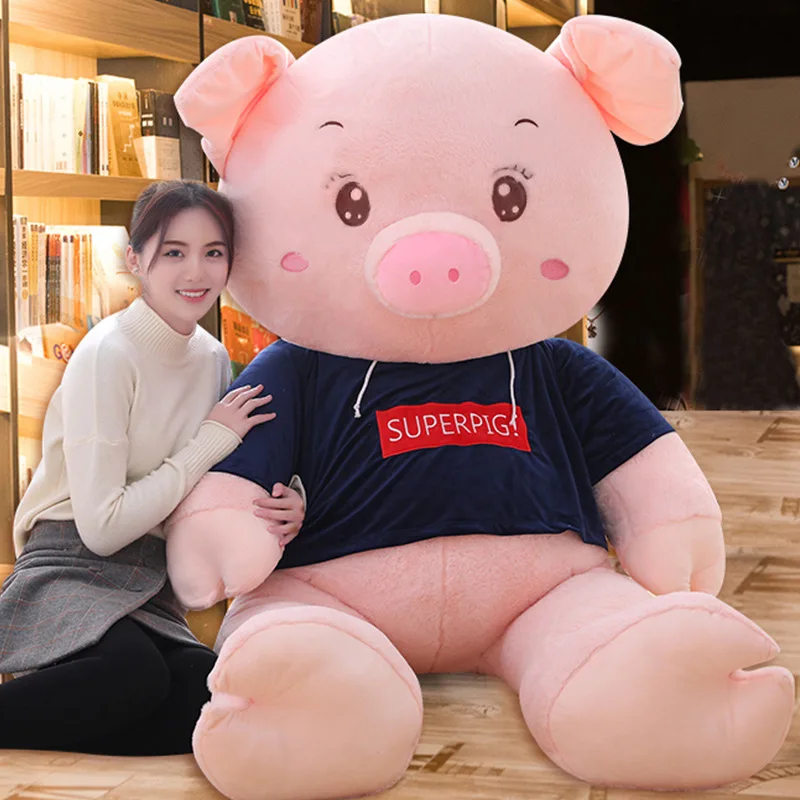 [Funny] Big size 170cm Very cute soft pig baby doll Stuffed plush toy Hold pillow Home Decoration child adult Birthday Gift