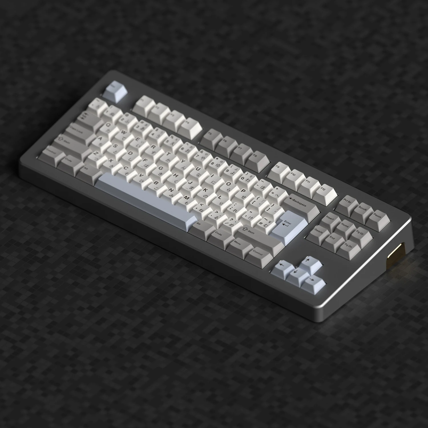 Imagem -04 - Jkdk-dye Subbed Keycap para Teclado Mecânico Cinza e Branco Perfil Cherry Pbt mx Switch