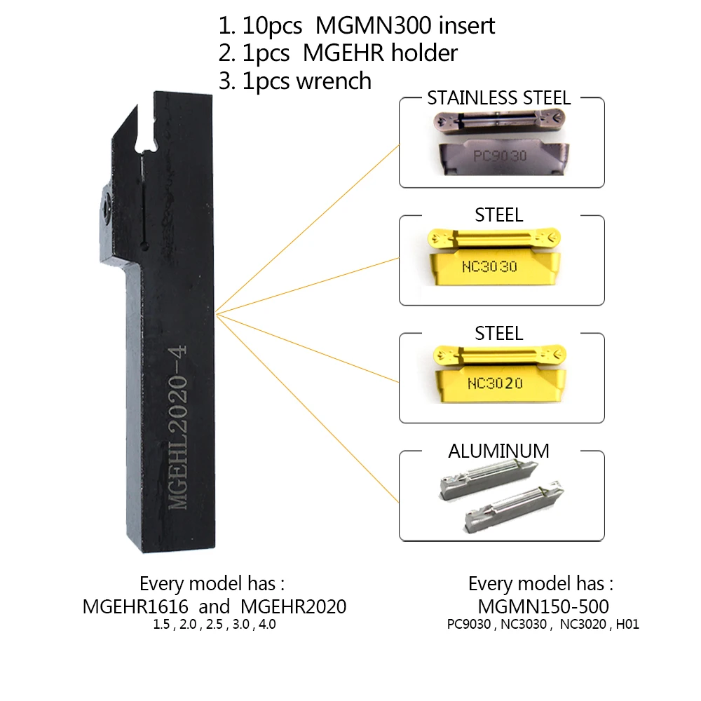 Режущий инструмент для токарной обработки, фрезерный держатель для фрезерных станков, MGMN150, MGMN200, MGMN300, 1 шт.