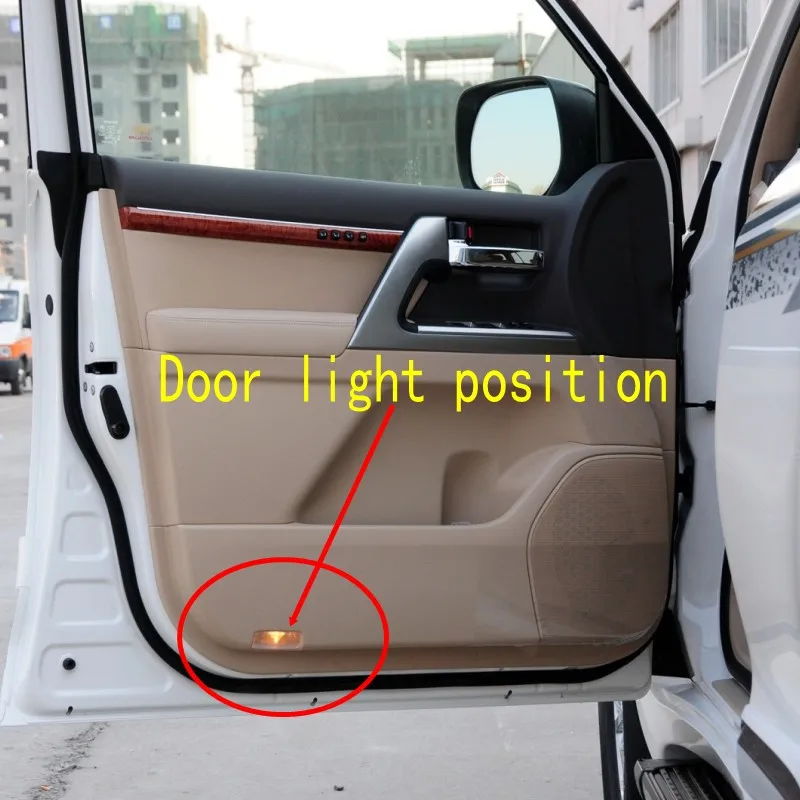 2pcs LED Car Door Light Welcome Light Projector Ghost Shadow Light luce di cortesia luce d\'atmosfera per 2009-2024 4runner