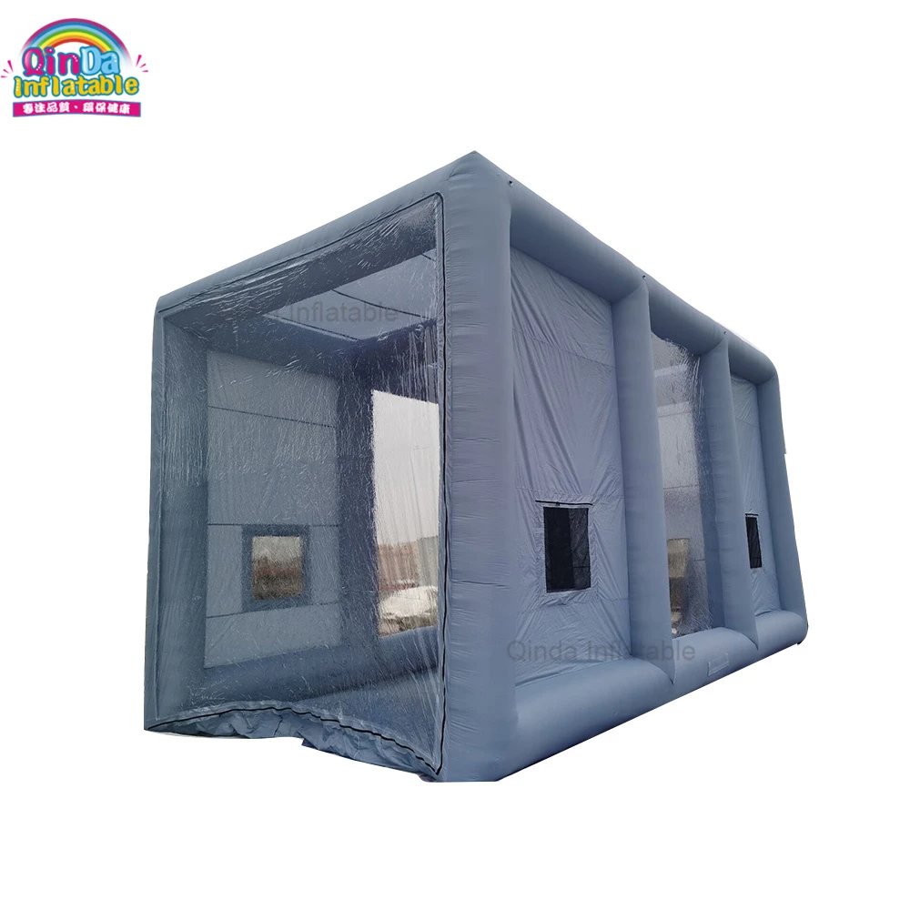 

Giant Inflatable Car Wash Maintaining Tent Rectangular Inflatable Spray Paint Booth