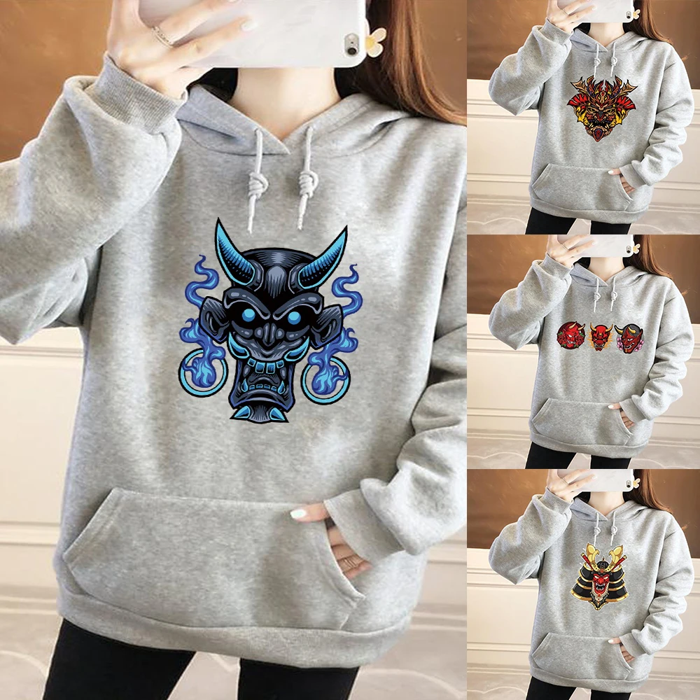 Womens Sweatshirt Hoodie 2021Harajuku Korean Student Pullover Monster Print Autumn Winter Clothing Sets Womens Clothing Hoodie