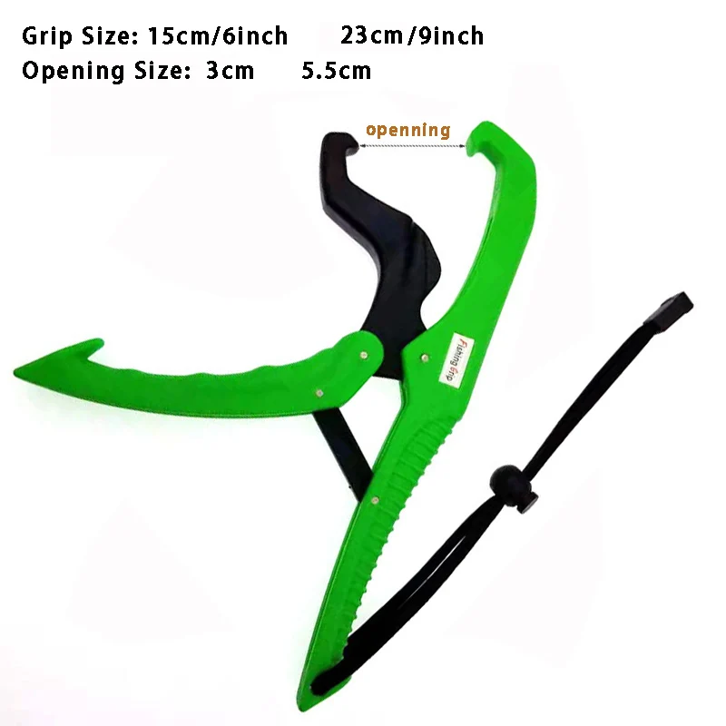 15cm 23cm Fish Grabber Plier Controller Practical Fishing Gripper Gear Tool ABS Grip Tackle Holder Clamp with Adjustable Rope