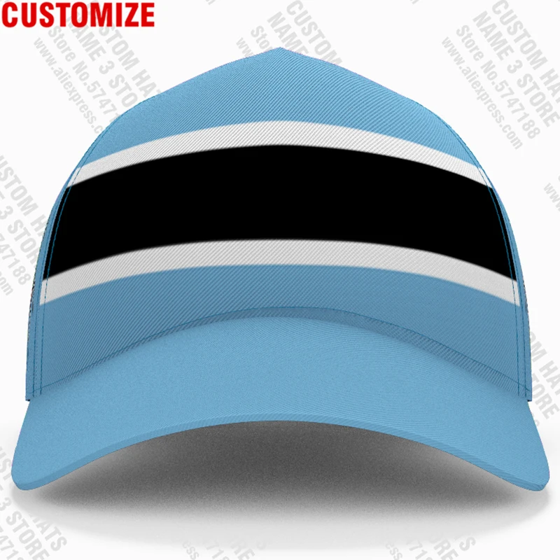 Botswana Baseball Caps Free 3d Custom Made Name Number Team Logo Bw Fishing Hats Bwa Country Travel English Nation Flag Headgear