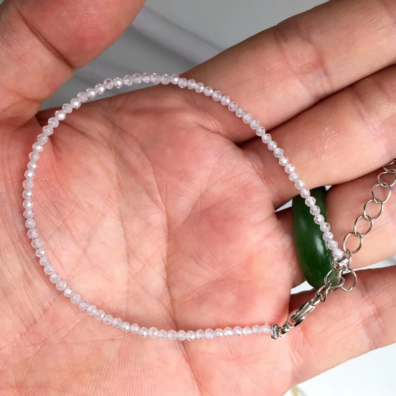 Naturstein Rosenquarz Amethyst 2/3/4mm Kleine Runde Steine Armband Mini-Armband Geeignet als Geschenk für Männer und Frauen – Detail 15