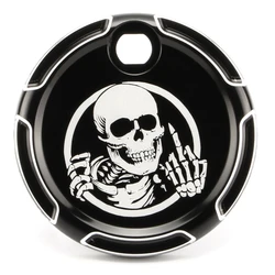 Motorcycle Black Center Fuel Gas Tank Door Cover Decorative Cap for Harley Touring Treet Glide 2008-2017