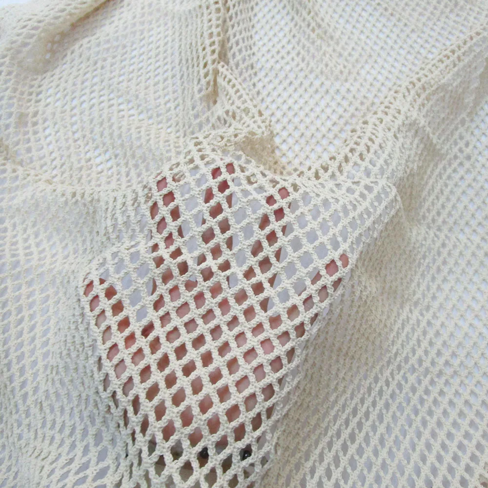 Pure Cotton Mesh Fabric Sewing Apparel Cloth Knitted Net Fabric for Casual Comfort Blouse Household Supplies 100% Cotton