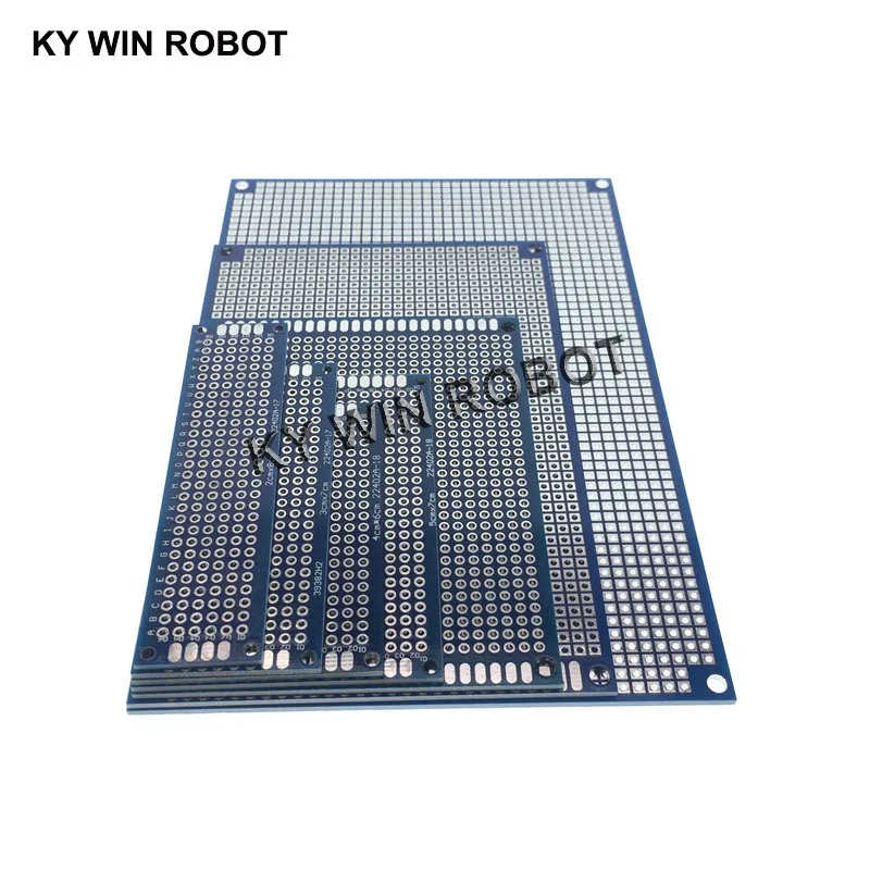 Prototipo de circuito impreso Universal para Arduino, placa PCB de 2x8, 3x7, 4x6, 5x7, 7x9, 8x12, 10x15 cm, doble o un solo lado