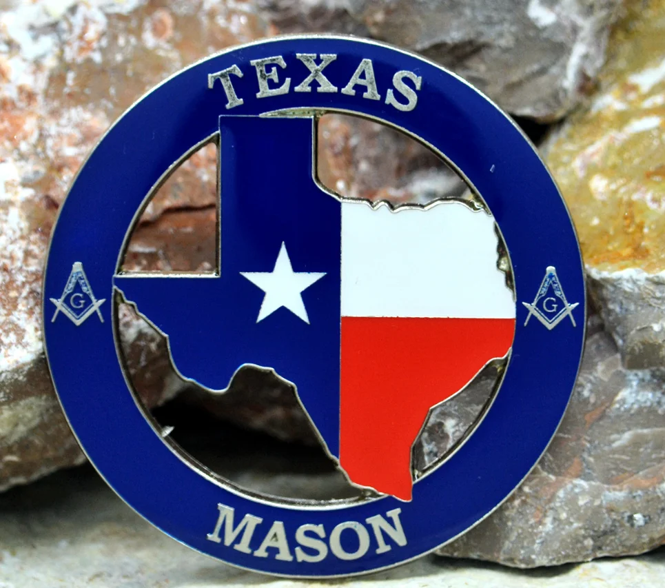 Metal Chrome Texas Mason Edtion Lone Star Car Trunk Emblem Badge Decal Sticker