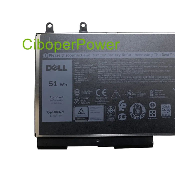 Original quality Battery for R8D7N (11.4V 51Wh 4500mAh) R8D7N Series Notebook