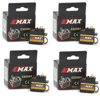 4 pcs EMAX ES08MA II 12g Mini Metal Gear Analog Servo Micro Servo for RC Helicopter Airplane Rc Robot