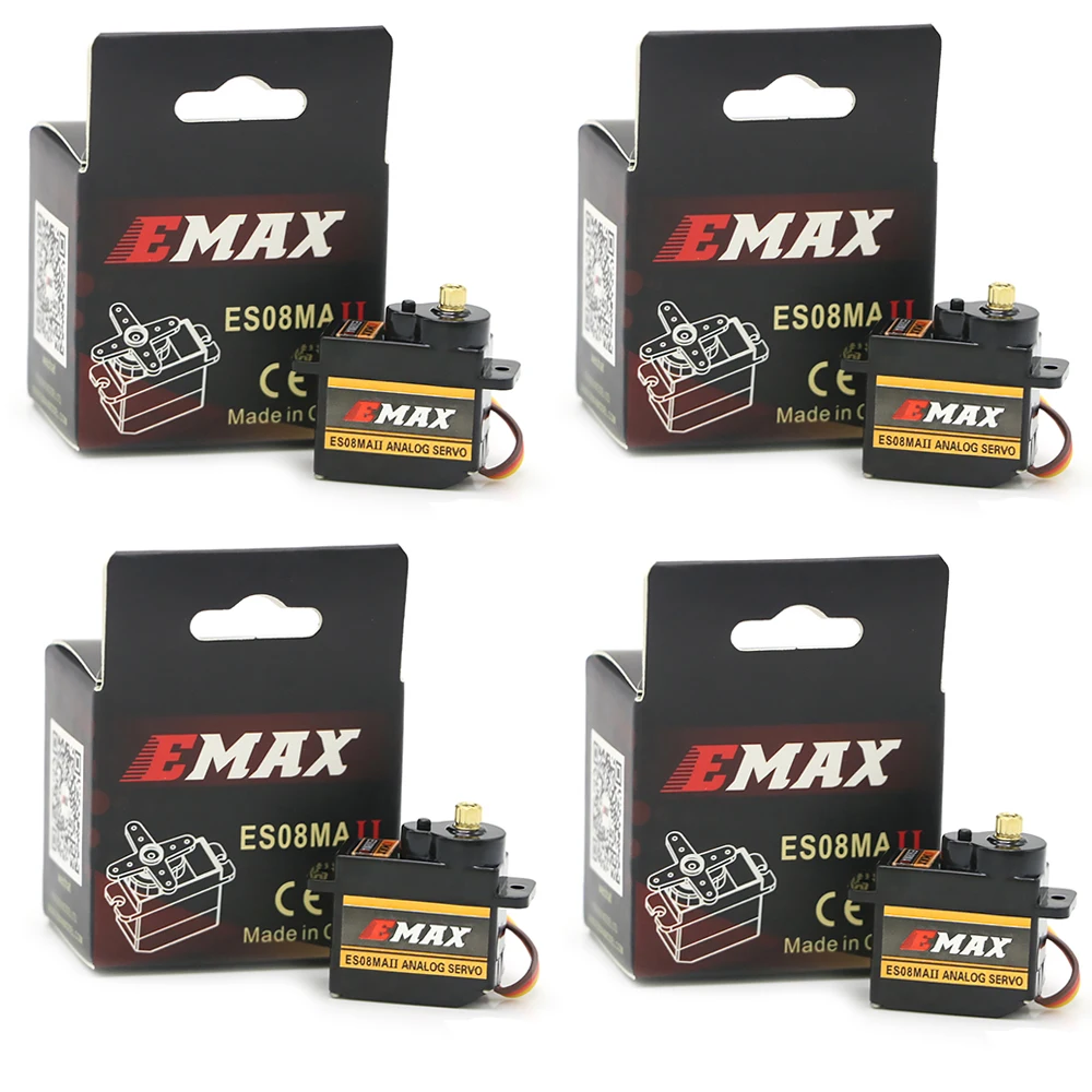 EMAX ES08MA ES08MAII 12g Mini Metal Gear Analog Servo for RC Toy Car Boat Helicopter Airplane RC Robot Replacement DIY Parts