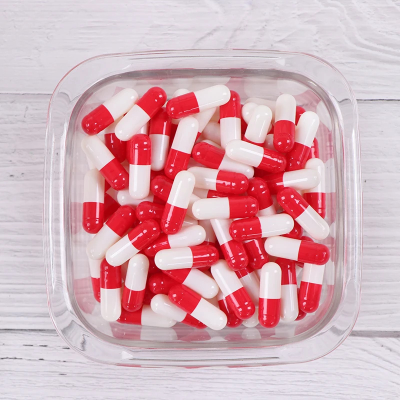 1000Pcs Empty Hard Vacant Gelatin Capsule Size 00# Gel Medicine Pill Vitamin For Medicine Pills Refill Storage