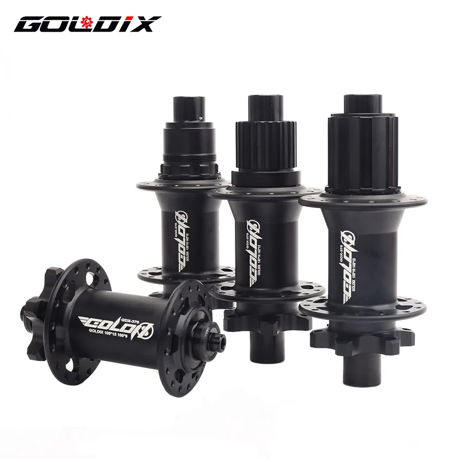 GOLDIX M370 Hub Ratchet 36T HG XD MS Disc Card Brake Mountain Bike Hub Bearing Bicycle Hubs 32 Holes Black 8/9/10/11/12Speed