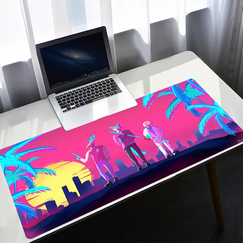 Hotline Miami Design Mouse Pad เกม Mousepad Big ความเร็วคอมพิวเตอร์อุปกรณ์เสริมยาง Mousemat 300มม.X 800มม.สำหรับ Pc gamer Mausepad