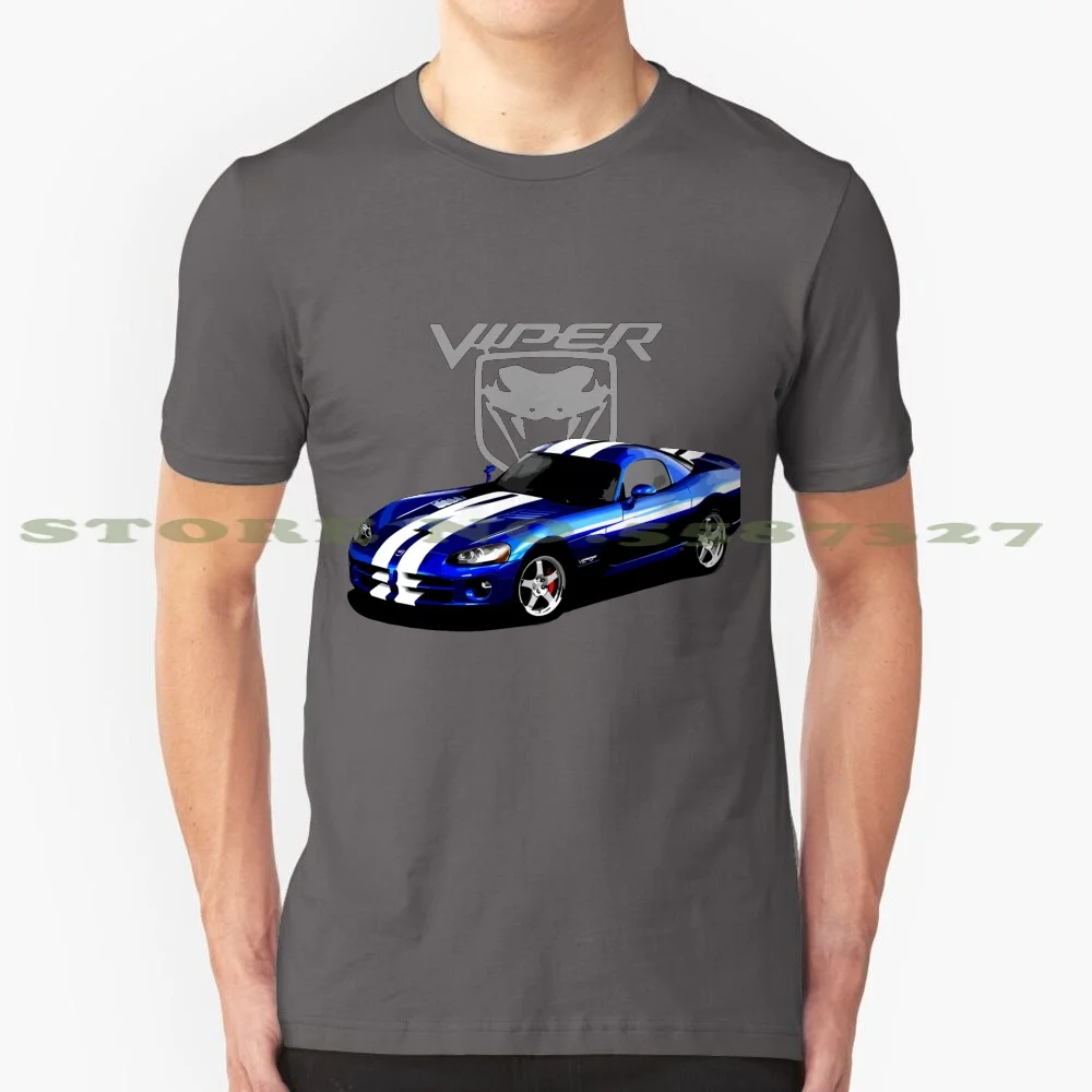 Viper Srt 10 100% Pure Cotton T-Shirt Muscle Car Srt10 Acr V10 Hellcat Challenger Vipers Mopar