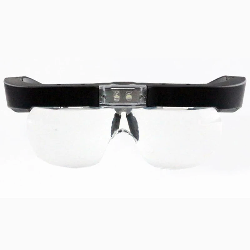 Rechargeable Magnifying Glasses, Head Magnifier Glasses with Lights 1.5X, 2.5X, 3.5X,5X Lens Eyeglasses Magnifier for Reading