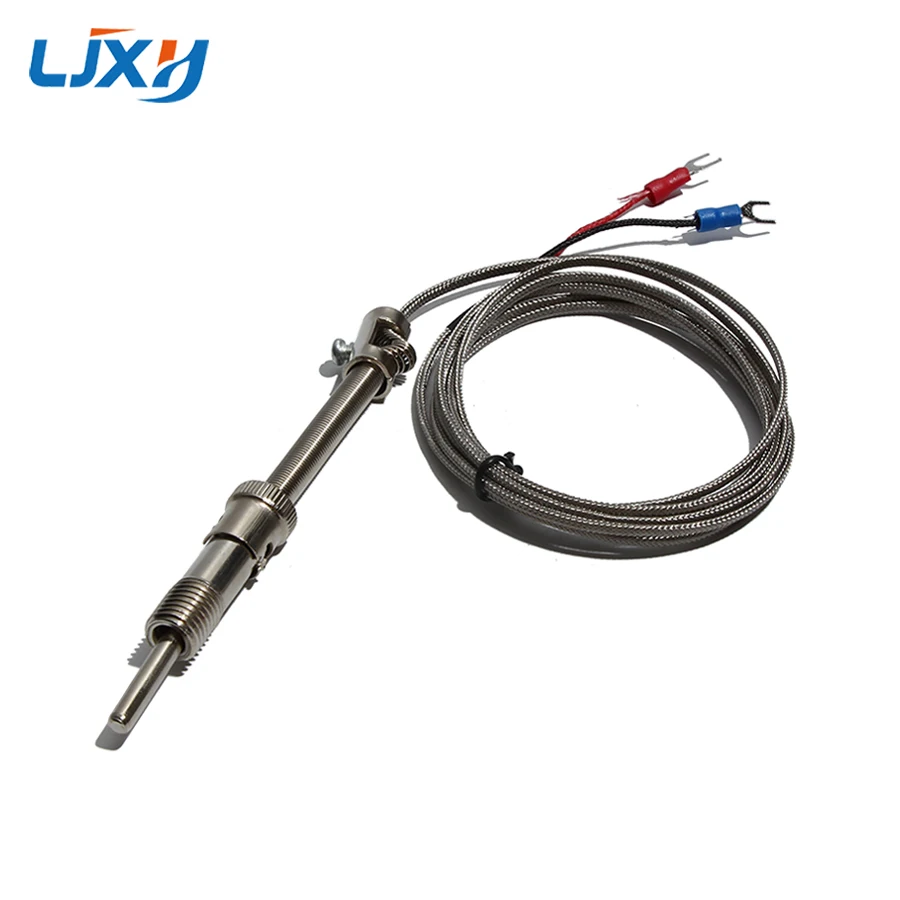 LJXH K/E Type Compression Spring Thermocouple SUS Electric Probe 1~5m Temperature Sensing Wire Platinum Thermal Resistance