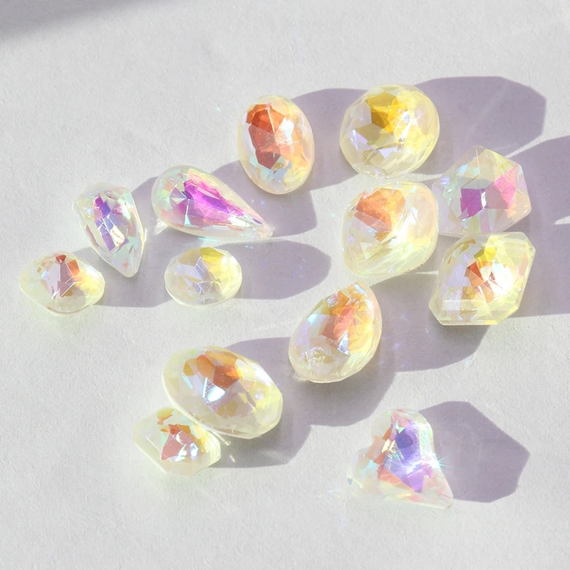 Square octagon Flower color Rhinestones Crystal K9 Glass for Jewelry Making Pointback Crystal for Craft Glue on Clothing Garment