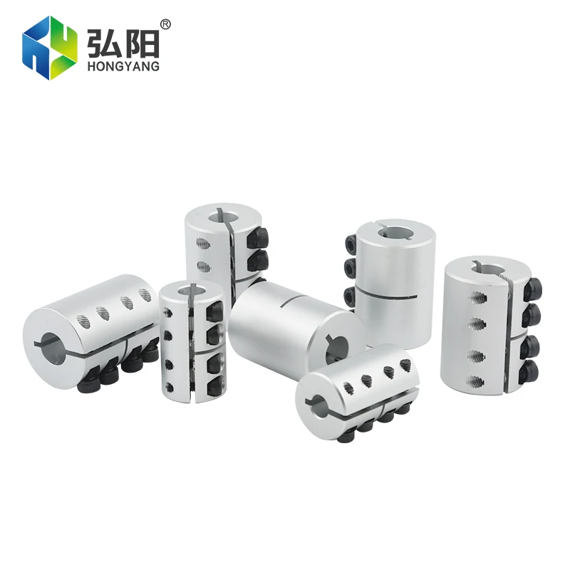 Moteur à vis de coupleur d'arbre en alliage d'aluminium, accouplement rigide, fixation de servomoteur pas à pas, vis à billes, arbre de connexion, gravure CNC