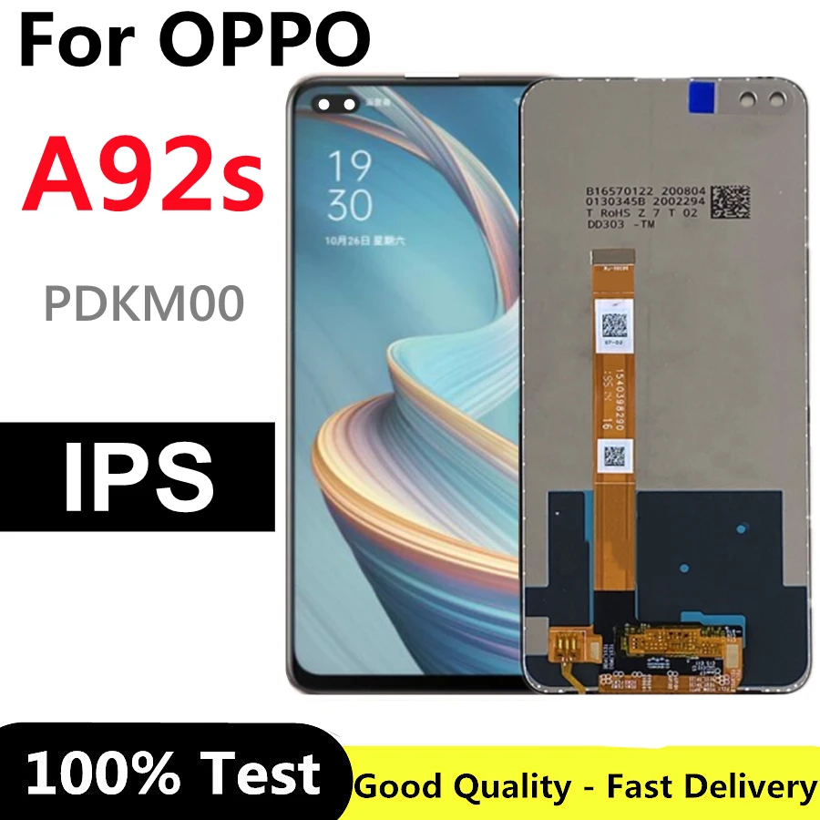 

6.6" For Oppo A92S LCD Display Touch Screen Panel Digitizer Assembly Replacement For OPPO A92s PDKM00 LCD