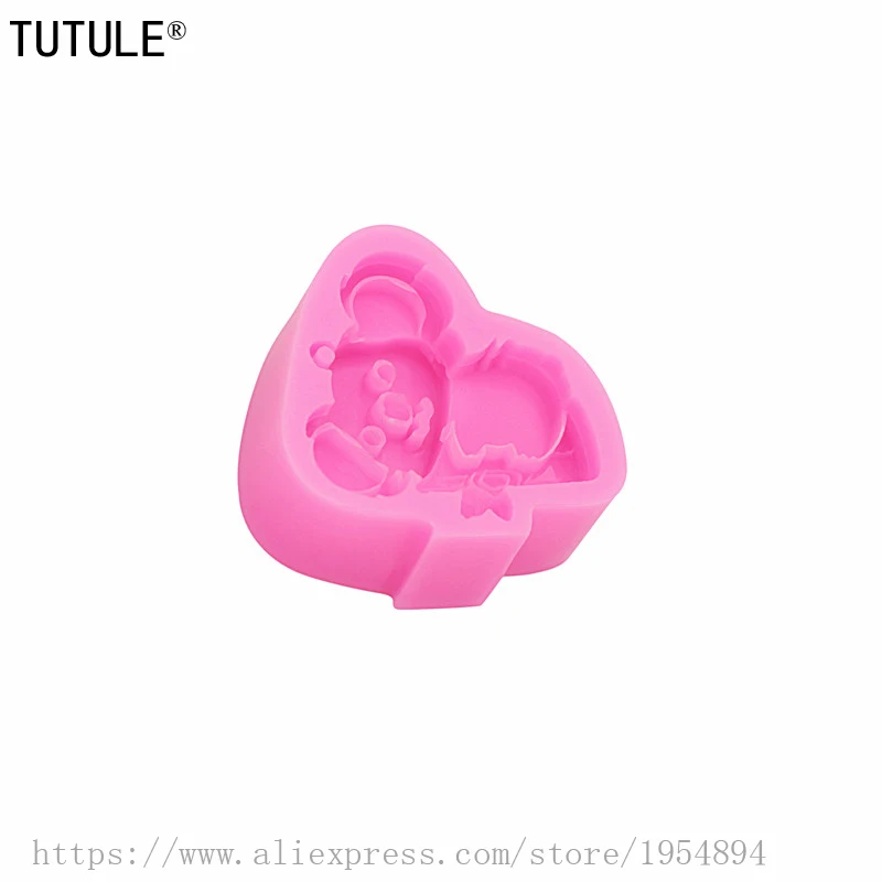 New glossy cute little animal koala earrings jewelry silicone mold, bear epoxy polymer clay jewelry accessories molds