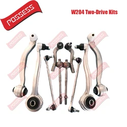 10 Pieces Front Axle Suspension Control Arm Stabilizer Link Tie Rod assemblies Kits For Mercedes-Benz C-Class W204 S204