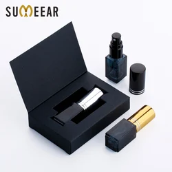 50Pcs/Lot 3ml Thich Glass Perfume Bottle With Packing Box Square High Quality Refillable Atomizer Spray Bottle