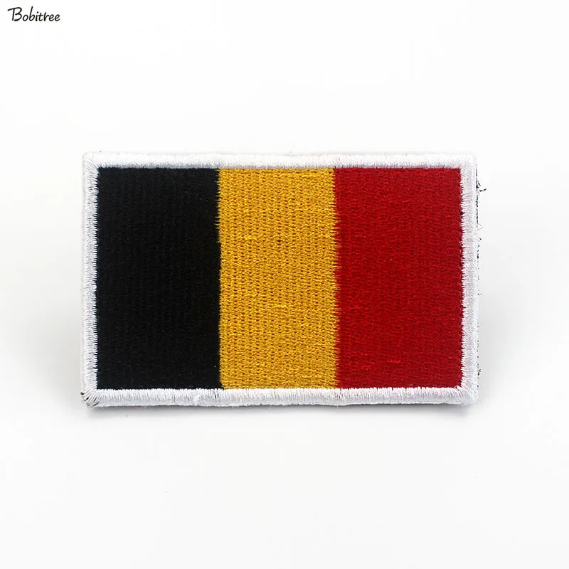 The Belgian Flag Patch with Hook Loop Belgium Banner Badge Armband Stickers For Backpack Cap Uniform Decoration