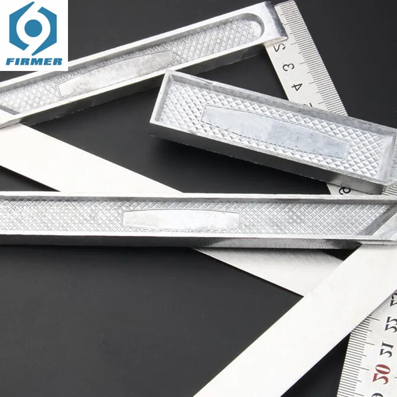 Aluminum Alloy Triangle Ruler 90 Degree Angle Metric Square Ruler Measuring Tools