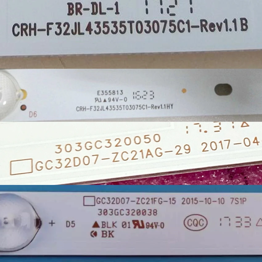 Bandas de TV de 597mm para Shivaki STV-32LED15, barras FHD de 32 pulgadas, tiras de retroiluminación, línea GC32D07-ZC21AG-29, ShineOn 2D02296, reglas, cintas de matriz