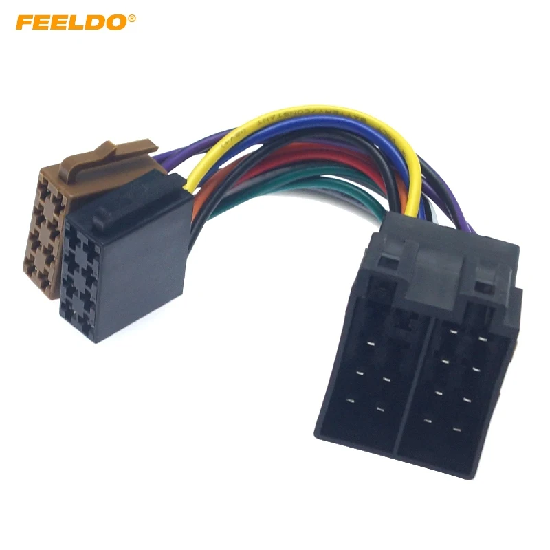 

FEELDO Universal Female To Male Car Stereo Radio ISO Wiring Harness Adapter Lead #HQ3687