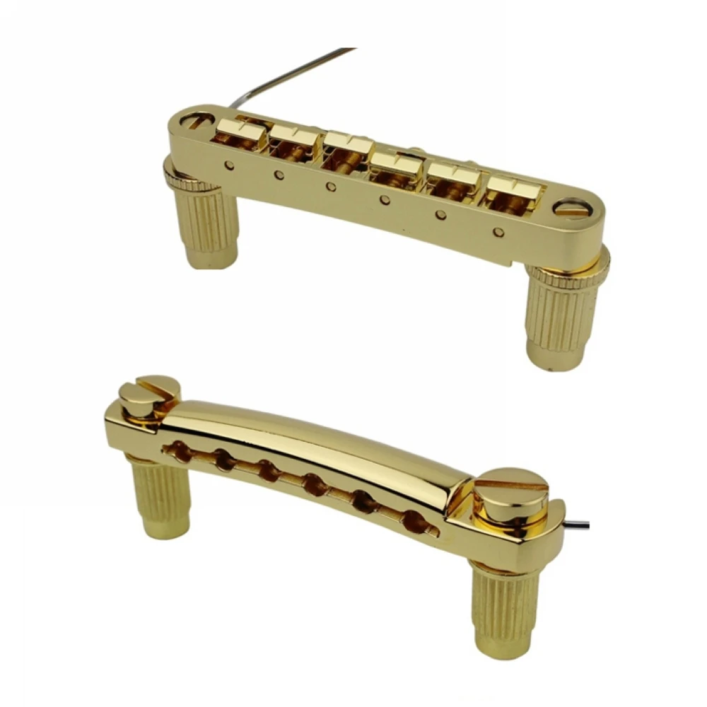 Tune-O-Matic LP SG Electric Guitar Bridge +Guitar Stop Bar Tailpiece with Anchors And Studs for LP SG Guitars Chrome Black