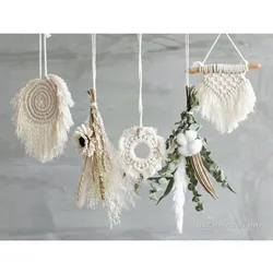 Petite tapisserie nordique en macramé 100% coton, tissée à la main, tenture murale pour chambre d'enfants, tête de lit, accessoires Photo, décoration de maison Boho