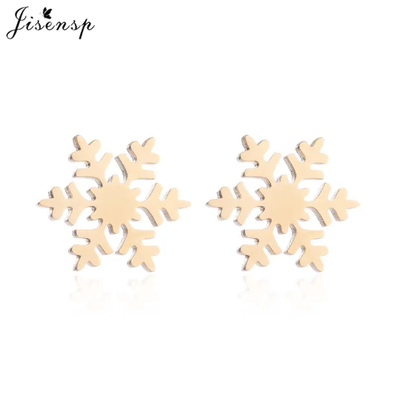 Fashion Charms Winter Snowflake Necklace Earrings Set for Women Girls Sweater Chain Jewelry Christmas Accessories Wholesale