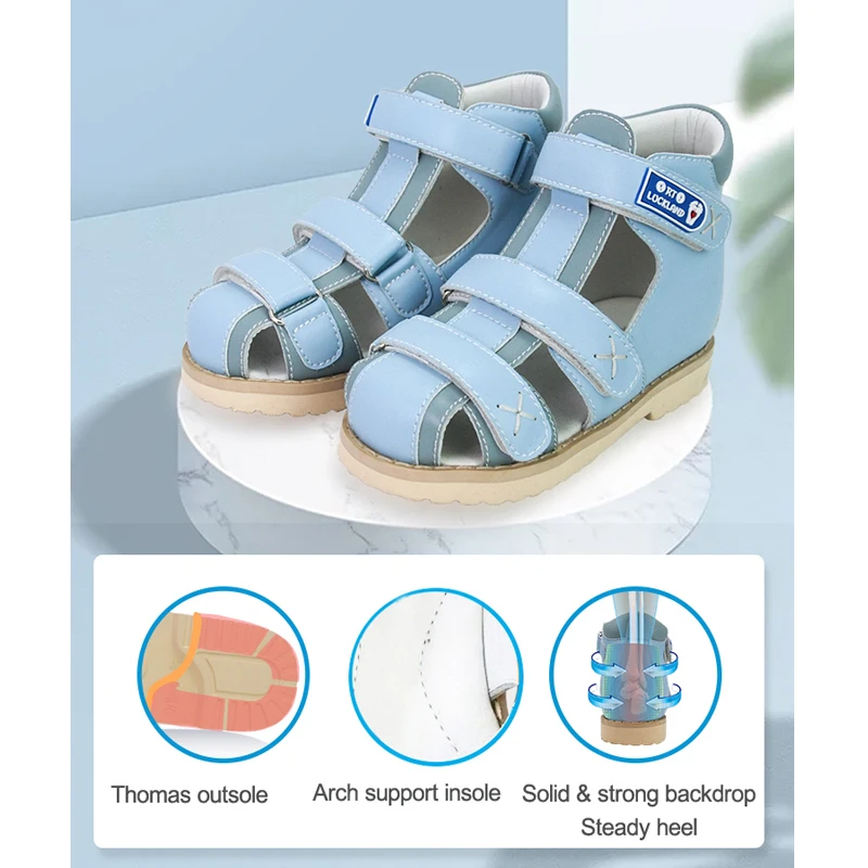 Baby Sandalen Zomer Jongens Orthopedische Schoenen Voor Kinderen Kids Barefoot Tiptoeing Platvoeten Varus Lederen Schoeisel Size20 2 3 Jaar