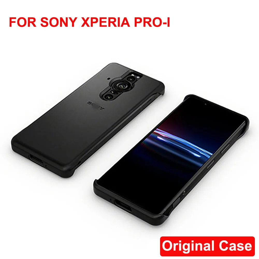 Original Case For Sony Xperia PRO-I Case 5G Embossed Genuine Leather Shell For Sony Xperia XQZ-CLBE 5G ProI Pro 1 Back Cover