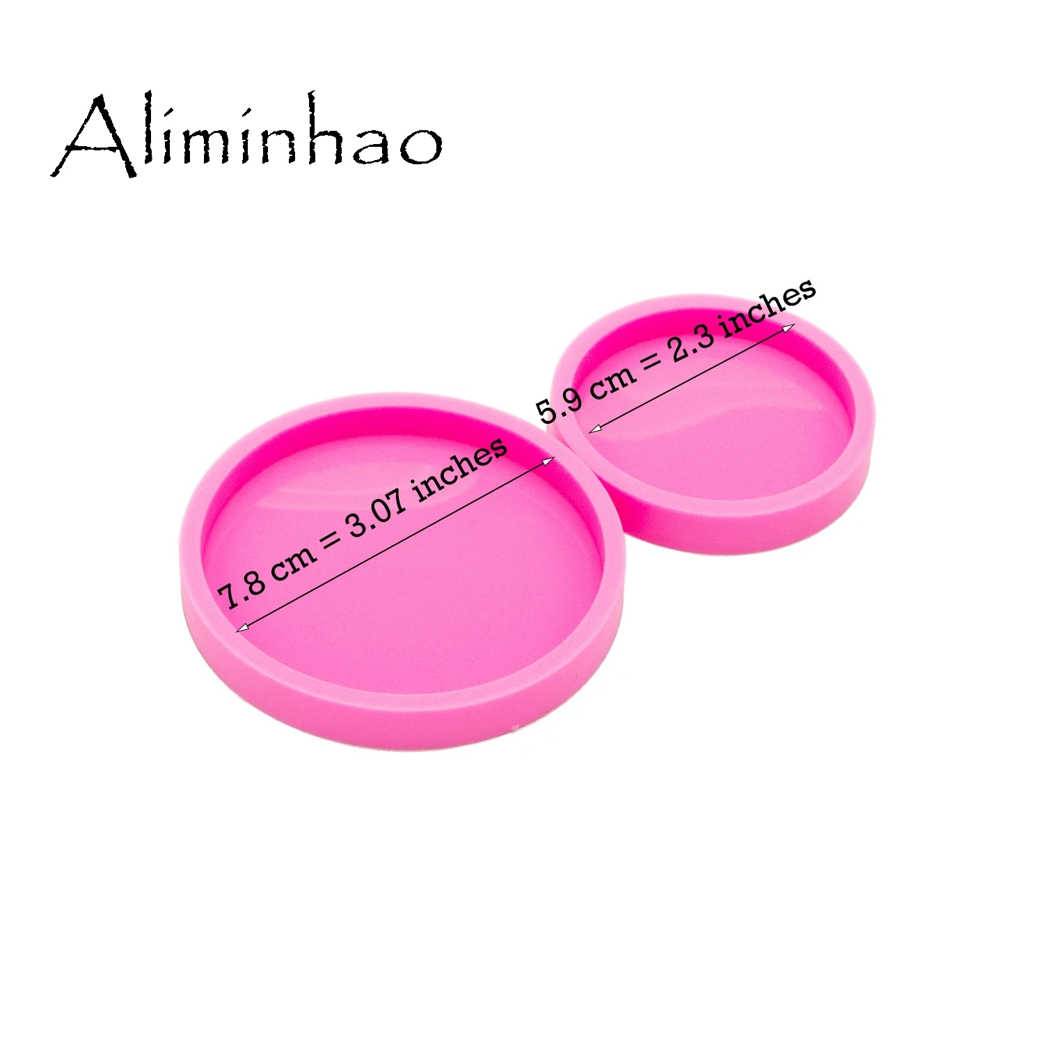 DY0270 Shiny 2.3 / 3 inches Circle mold Silicone Molds DIY round shape epoxy geode coasters Mould custom wholesale