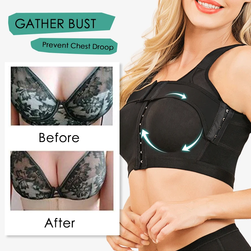 Chest Orthoses Breast Care Gather Adjustable Underwear Bra Top Women Corset Back Cross Correction Female Post Pregnancy Shapers