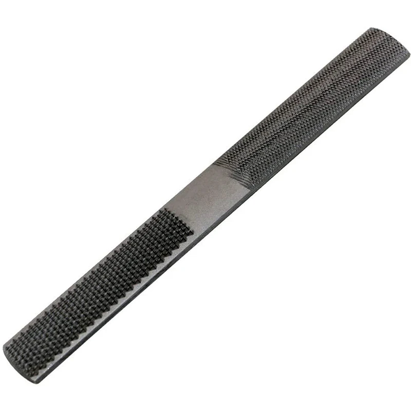1Pc 4 in 1 Carbon Steel Woodworking Rasp File Mill Carving Hand Tool Half Round File Woodworking Abrasive Tool 200MM