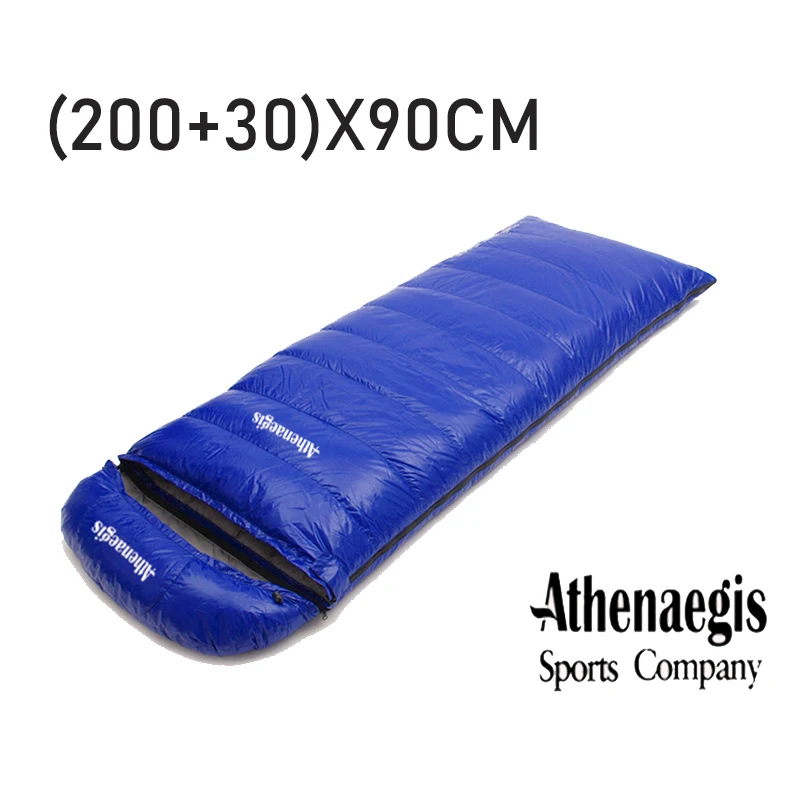 Large Size (200+30)x90CM White Goose Down 1200g/1500g/1800g Filling Waterproof Camping Outdoor Sleeping Bag Slaapzak