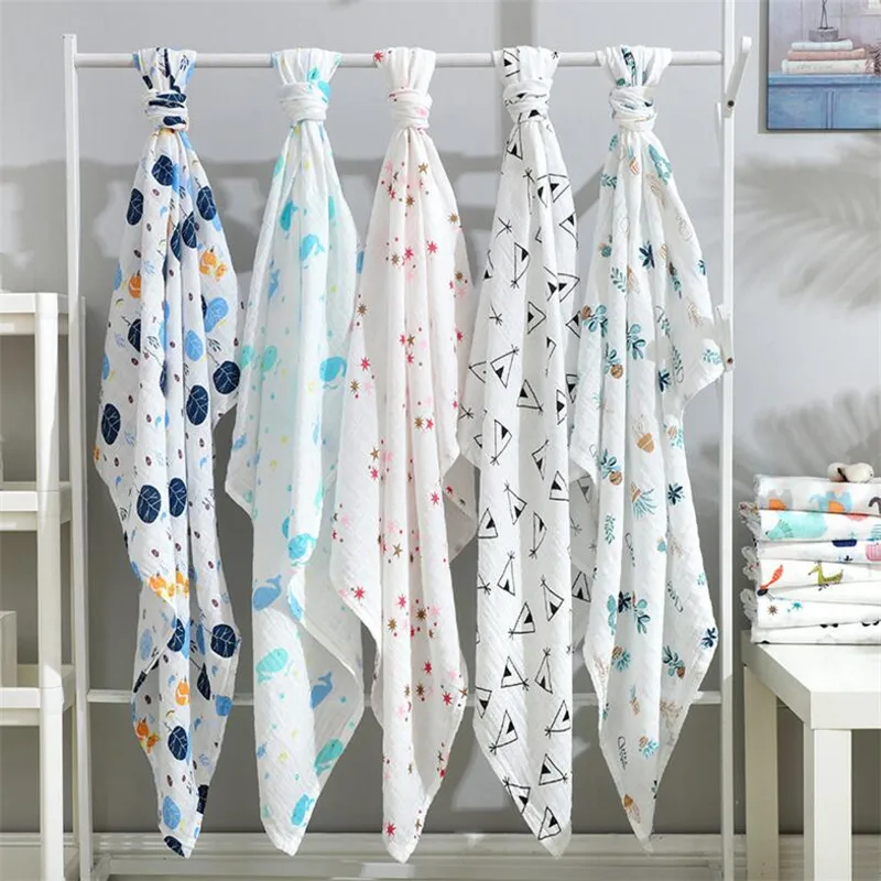 29 Ontwerpen Super Zachte Katoenen Mousseline Baby Inbakeren Deken Huidvriendelijke Pasgeboren Inbakeren Wrap Baby Beddengoed Vel Inbakeren Deken