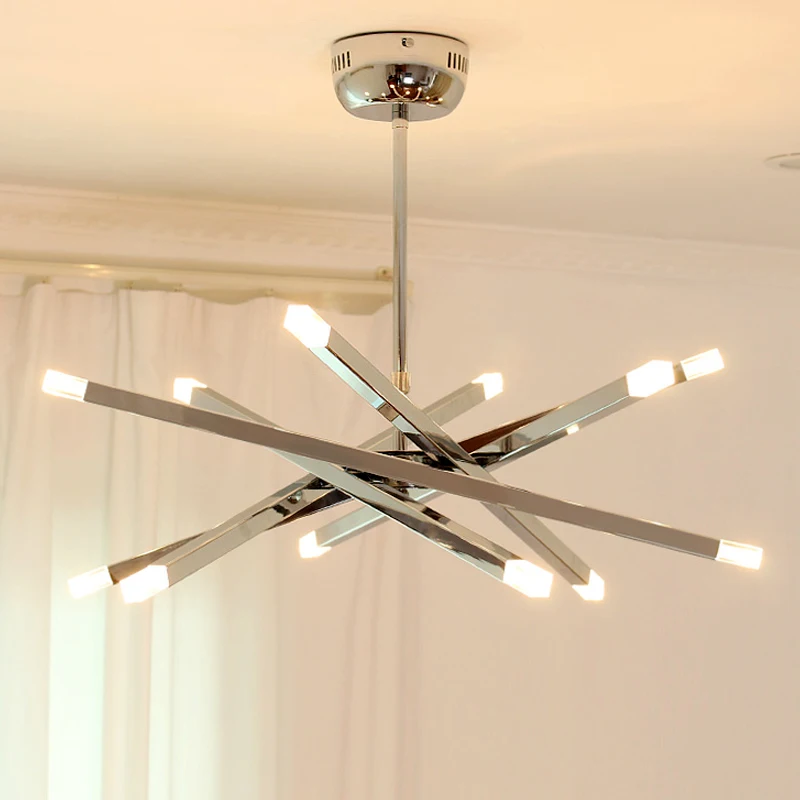 

Modern tube chandelier Living room Kitchen sputnik lamp Ceiling Branch Lights Fixtures Loft Decoration foyer chandelier