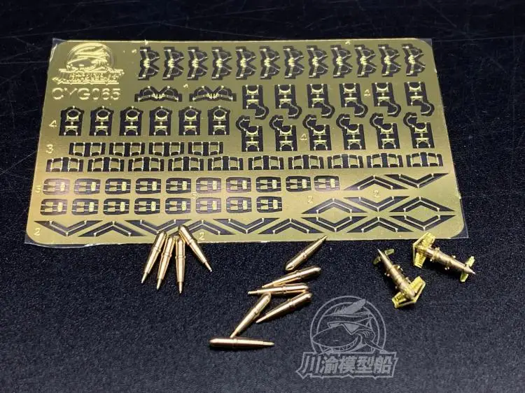Ensamblaje de Paravane de Metal a escala CYG065, modelo militar, accesorio de barco, 10 piezas por juego, 1/350