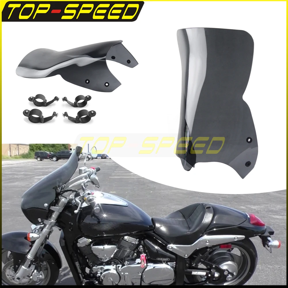 

Мотоциклетный черный ветровой экран на заказ, ветровой дефлектор ветрового стекла, 4-точечный крепежный зажим для Suzuki 8 M R M 90 m 50 06-16