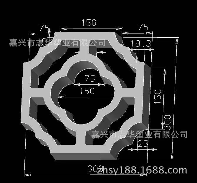 Cement Chinese Flower Pane Plastic Mould Courtyard Wall Hollow Brick Garden Wall Decoration Concrete Paving Mold